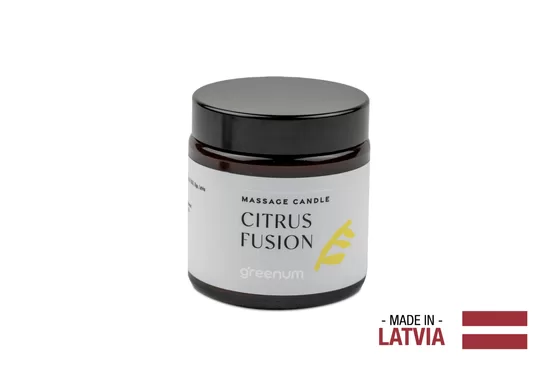 GREENUM Masāžas svece CITRUS FUSION, 100 g 